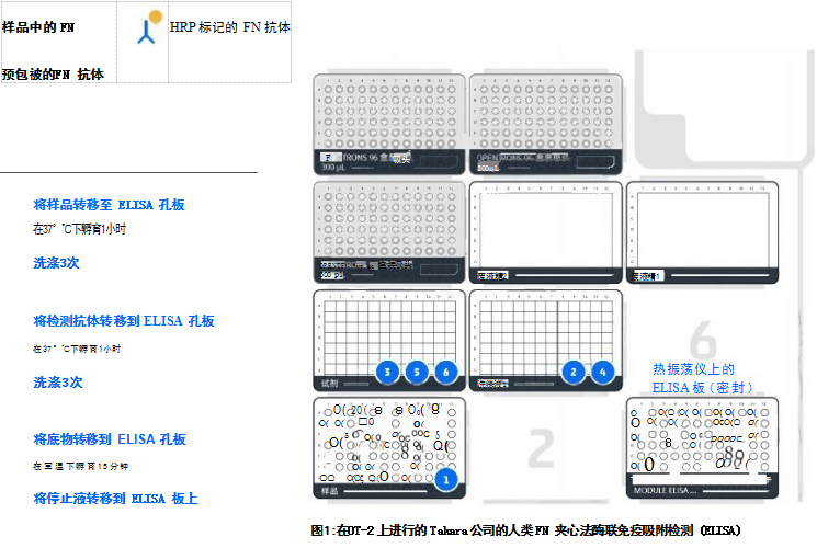 在OT-2 上进行的 Takara 公司的人类 FN 夹心法酶联免疫吸附检测